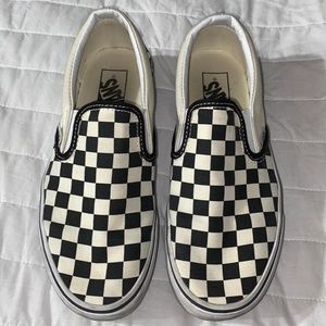 Checkered platform vans